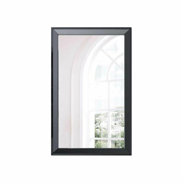 Homeroots Gloss Black Glass Mirror, 32 x 2 x 51 in. 370732